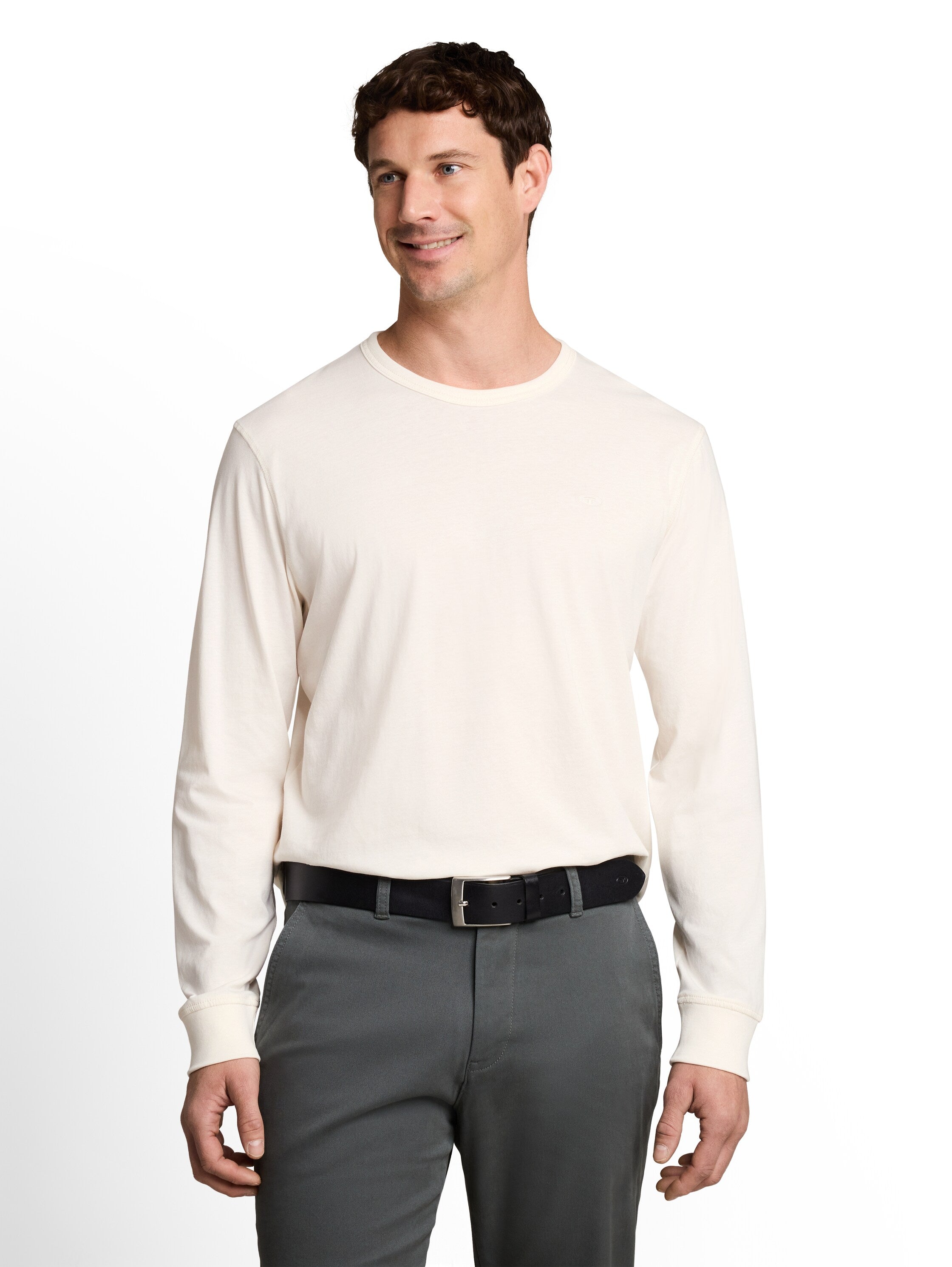 Basic Langarmshirt aus Baumwolle