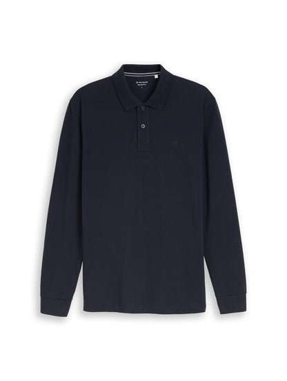 Langarm Piqué Poloshirt