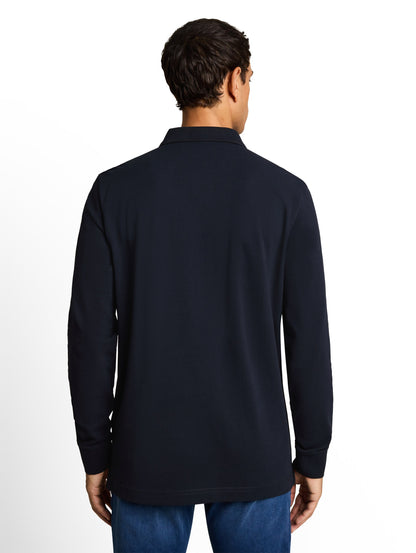 Langarm Piqué Poloshirt