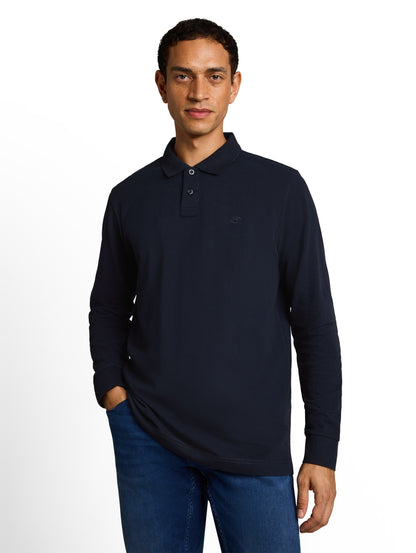 Langarm Piqué Poloshirt