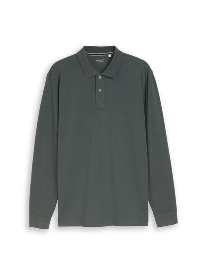 Langarm Piqué Poloshirt