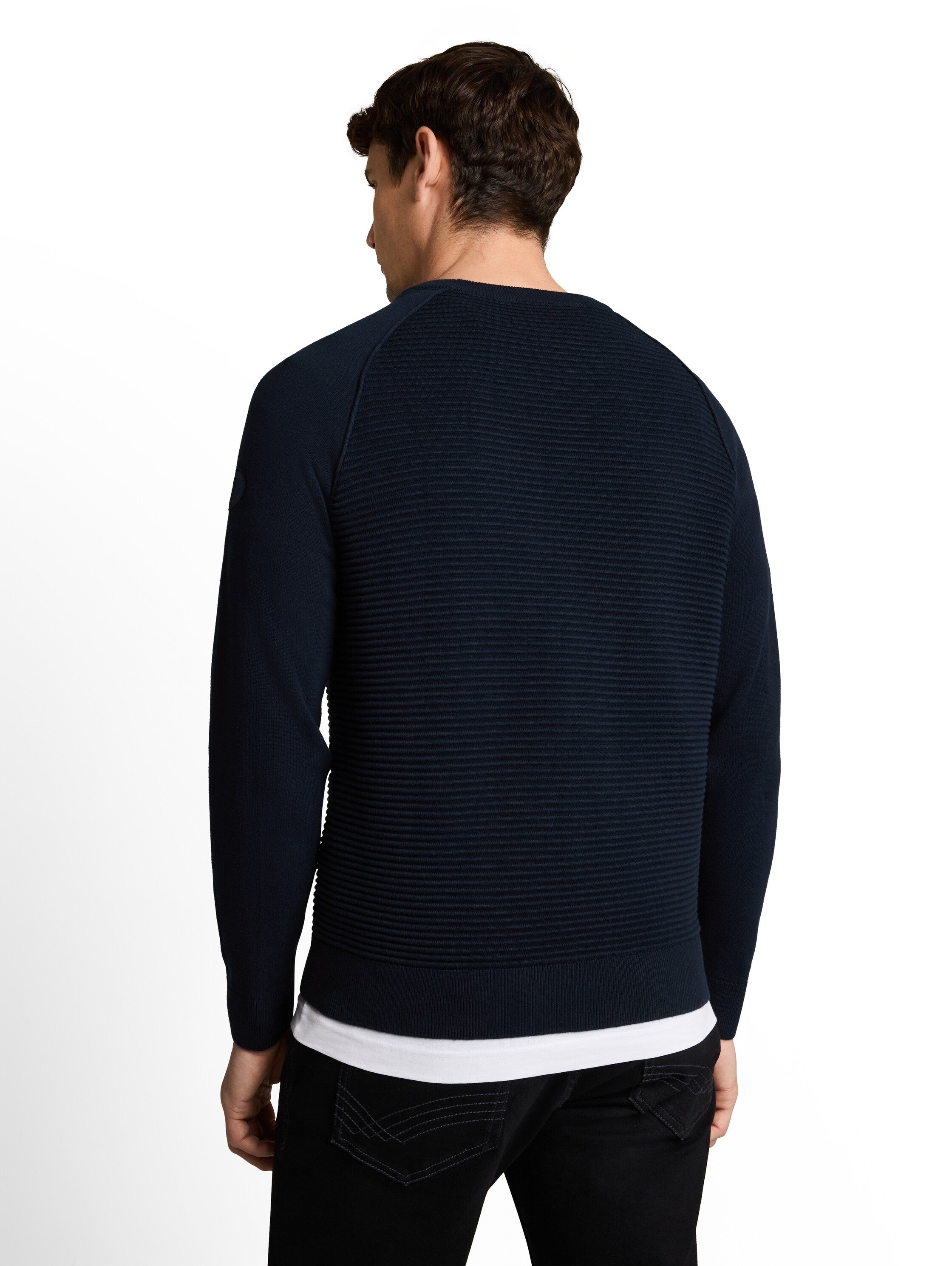 Strickpullover mit Ottoman Struktur