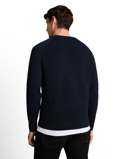 Strickpullover mit Ottoman Struktur