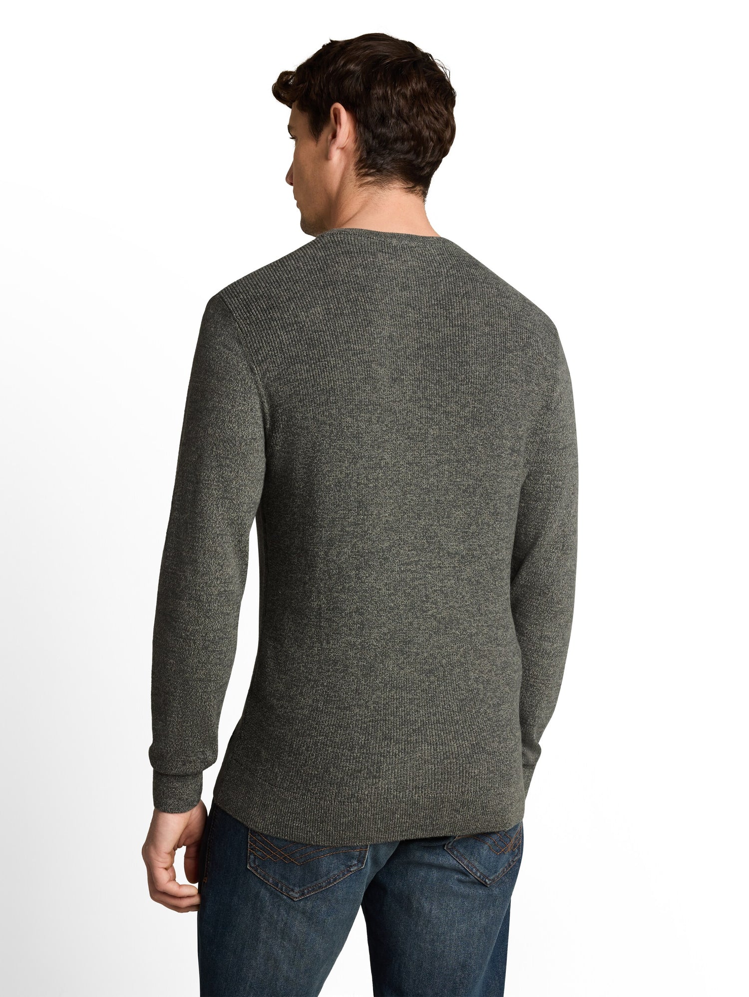 Strickpullover in Melange-Optik