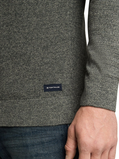 Strickpullover in Melange-Optik