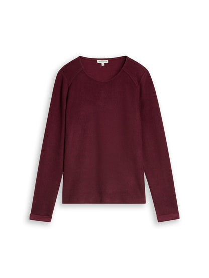 Cosy Sweatshirt mit Melange-Optik