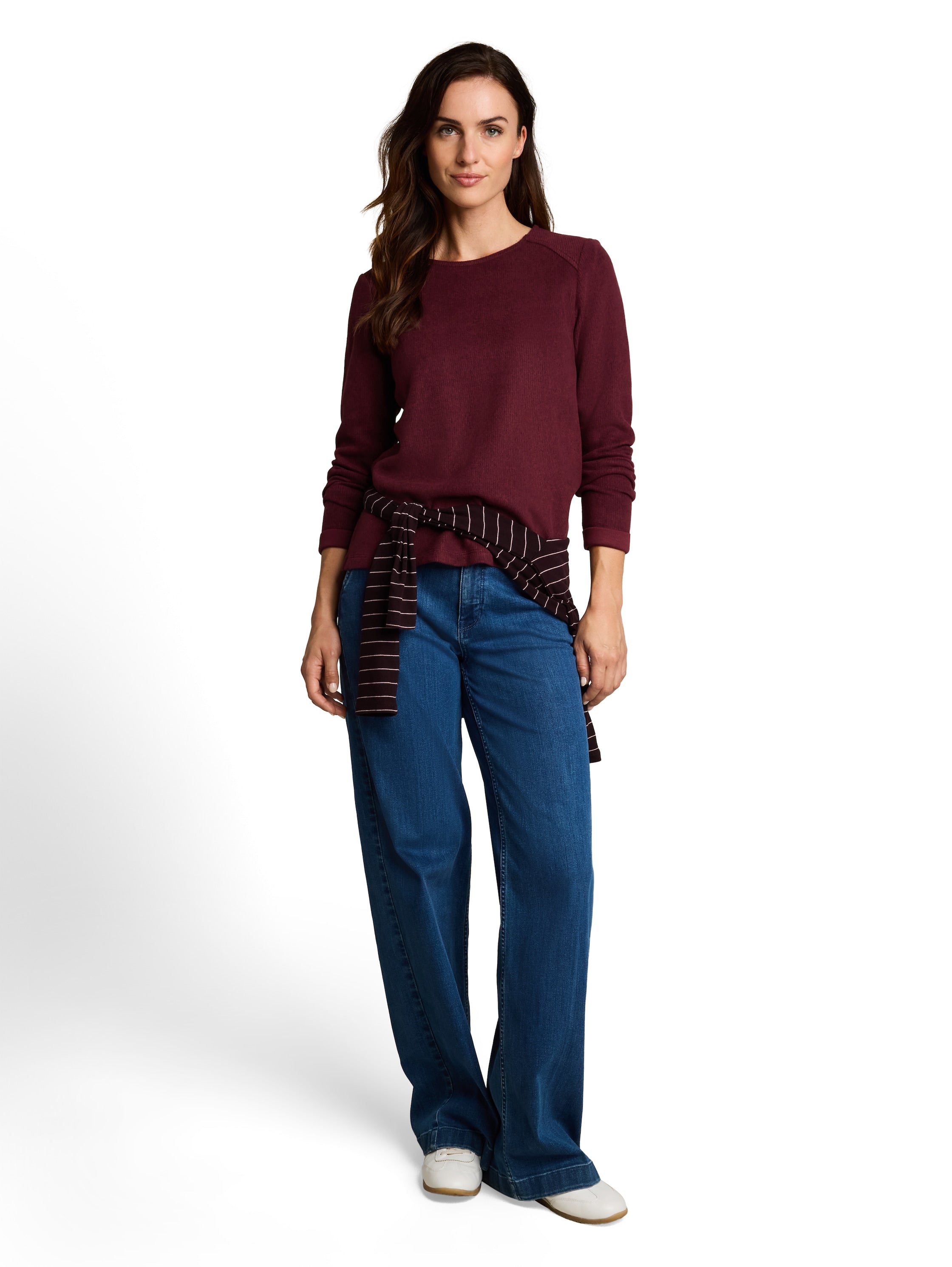 Cosy Sweatshirt mit Melange-Optik