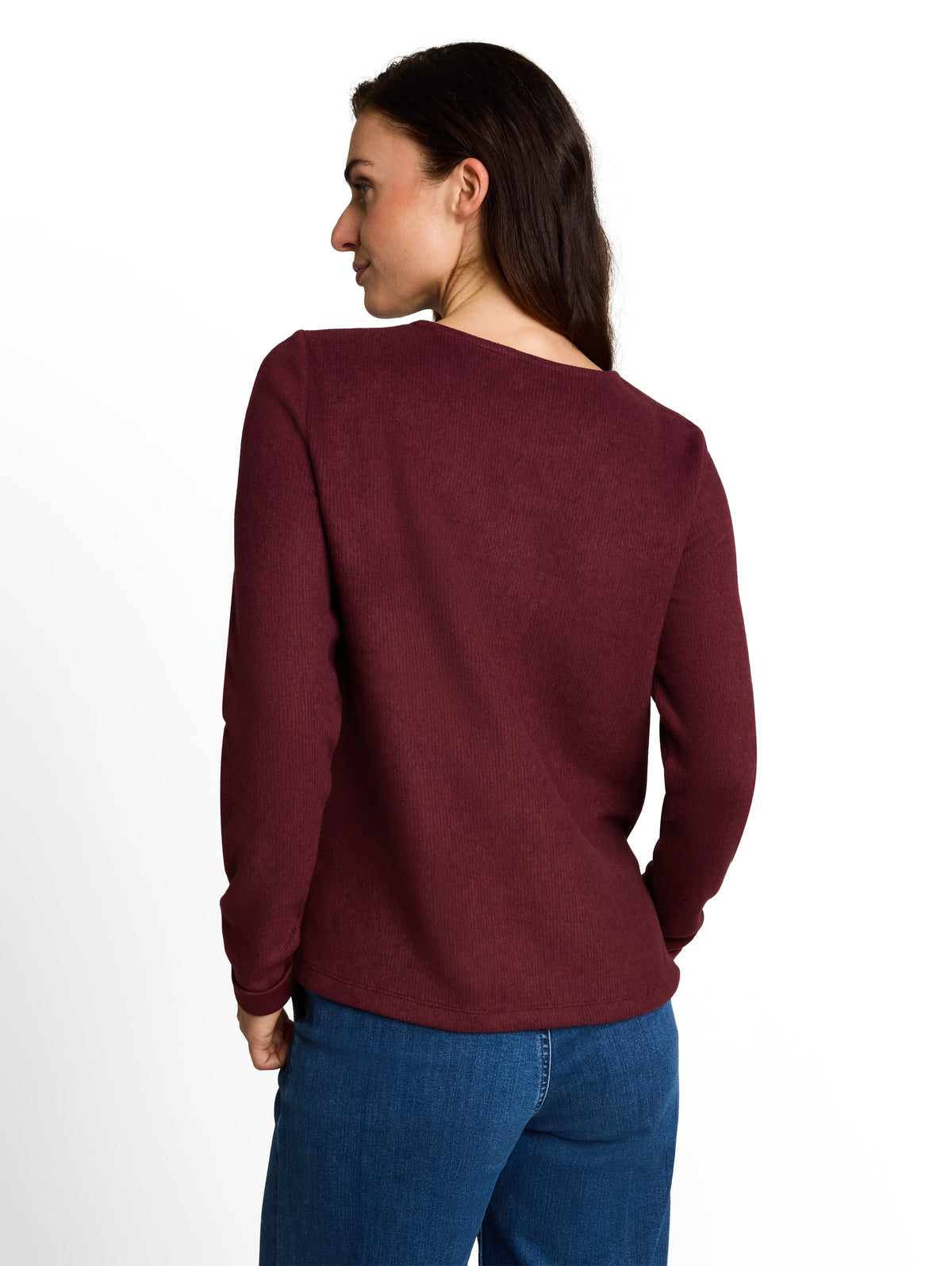 Cosy Sweatshirt mit Melange-Optik