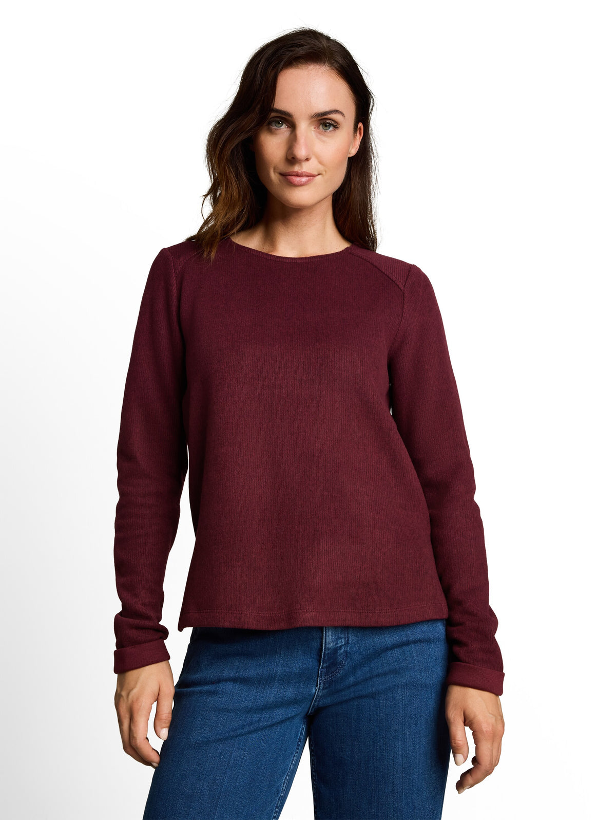 Cosy Sweatshirt mit Melange-Optik