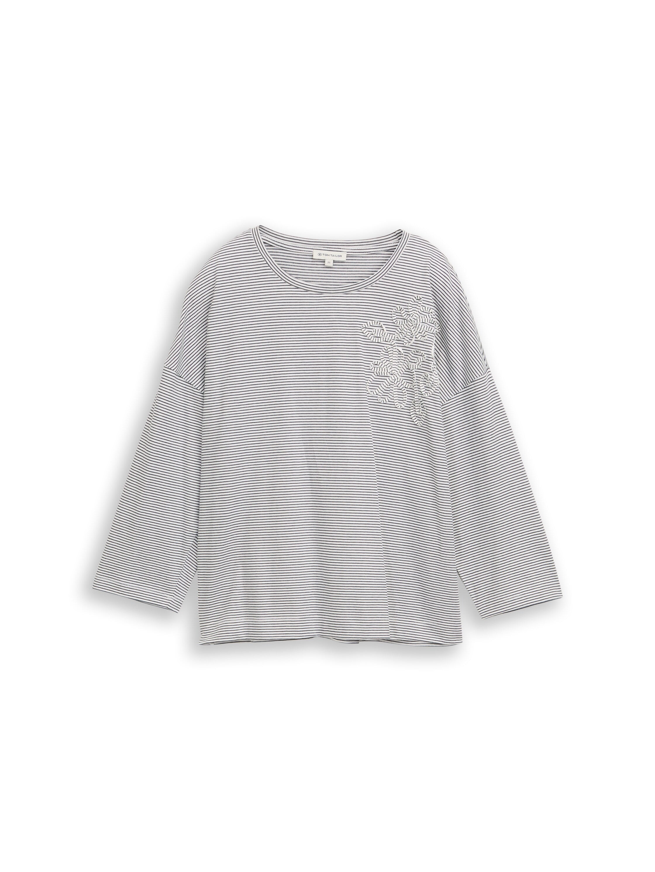 Loose Fit T-Shirt mit Blumen-Applikation