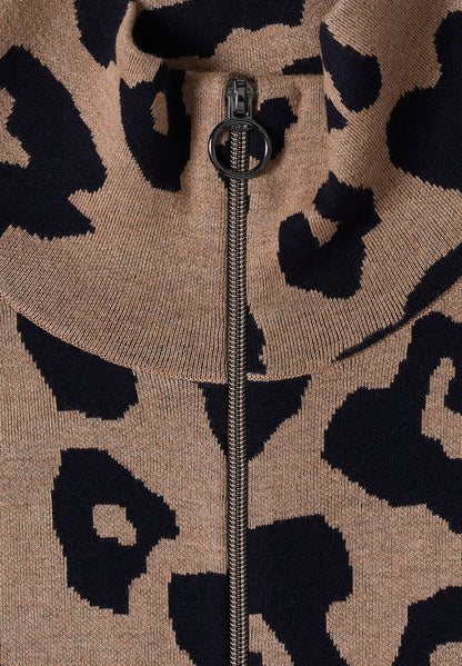 Doubleface Weste mit Kragen und Zipper