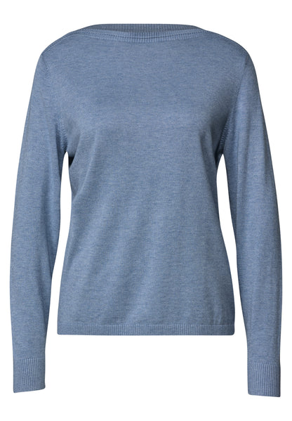 Basic Pullover mit U-Boot-Ausschnitt