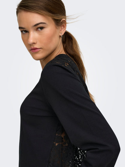 ONLLANIA L/S LACE TOP CS JRS