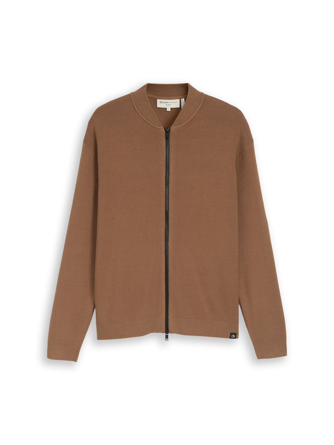 Relaxed Fit Strickjacke mit Bomberkragen