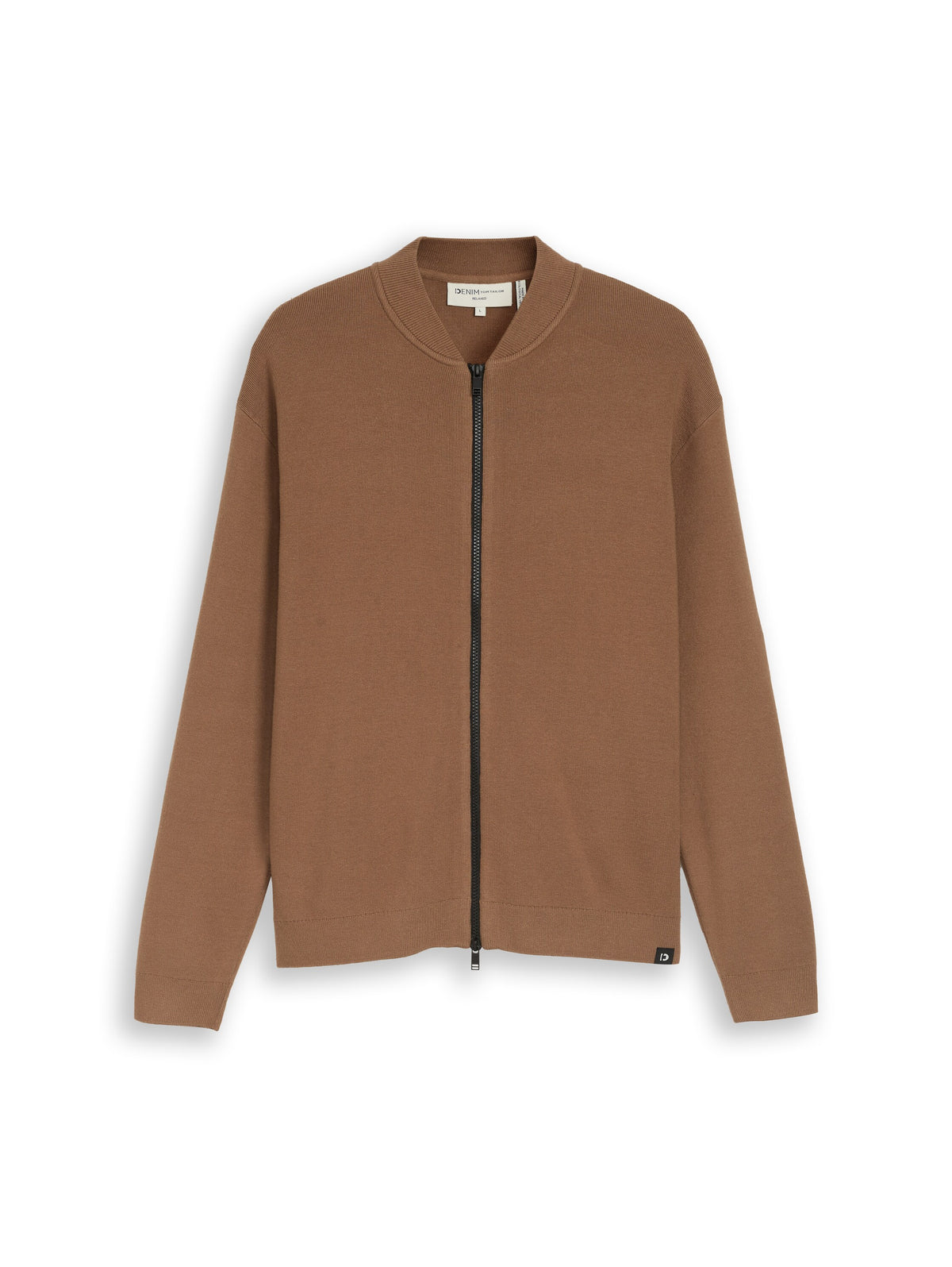 Relaxed Fit Strickjacke mit Bomberkragen