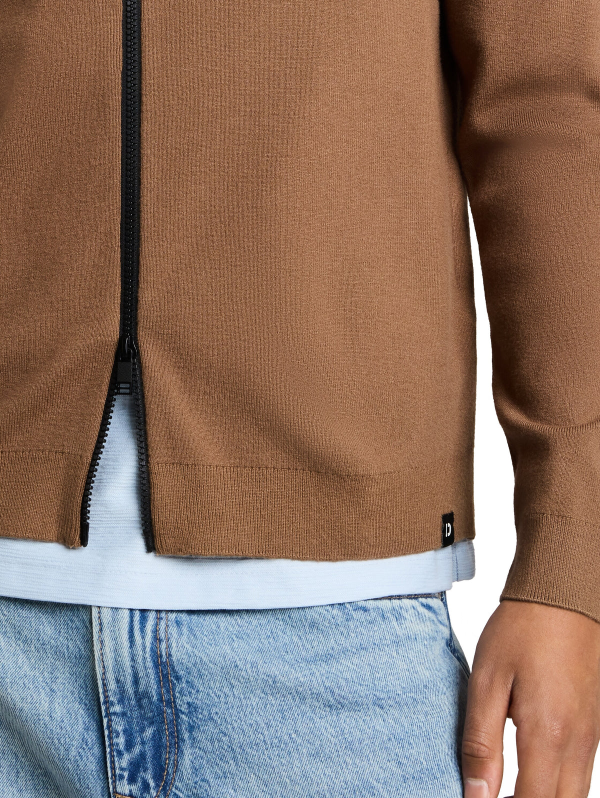 Relaxed Fit Strickjacke mit Bomberkragen