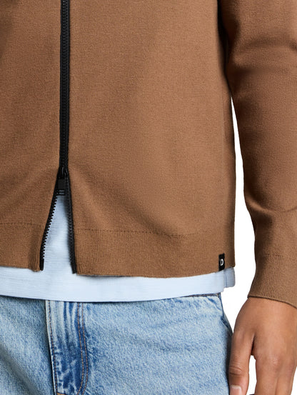 Relaxed Fit Strickjacke mit Bomberkragen