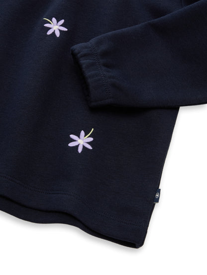Sweatshirt mit Blumenstickereien