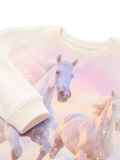 Cropped Sweatshirt mit Foto-Print