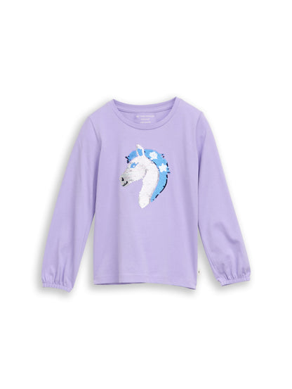 Langarmshirt mit Wendepailletten