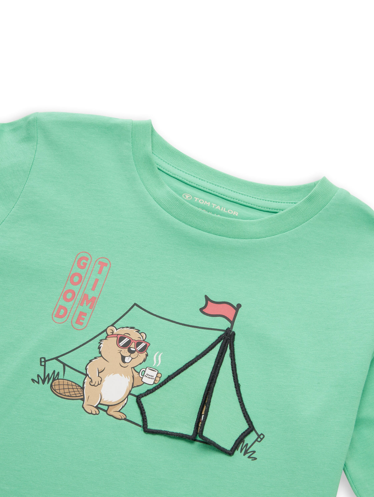 Langarmshirt mit Biber-Print
