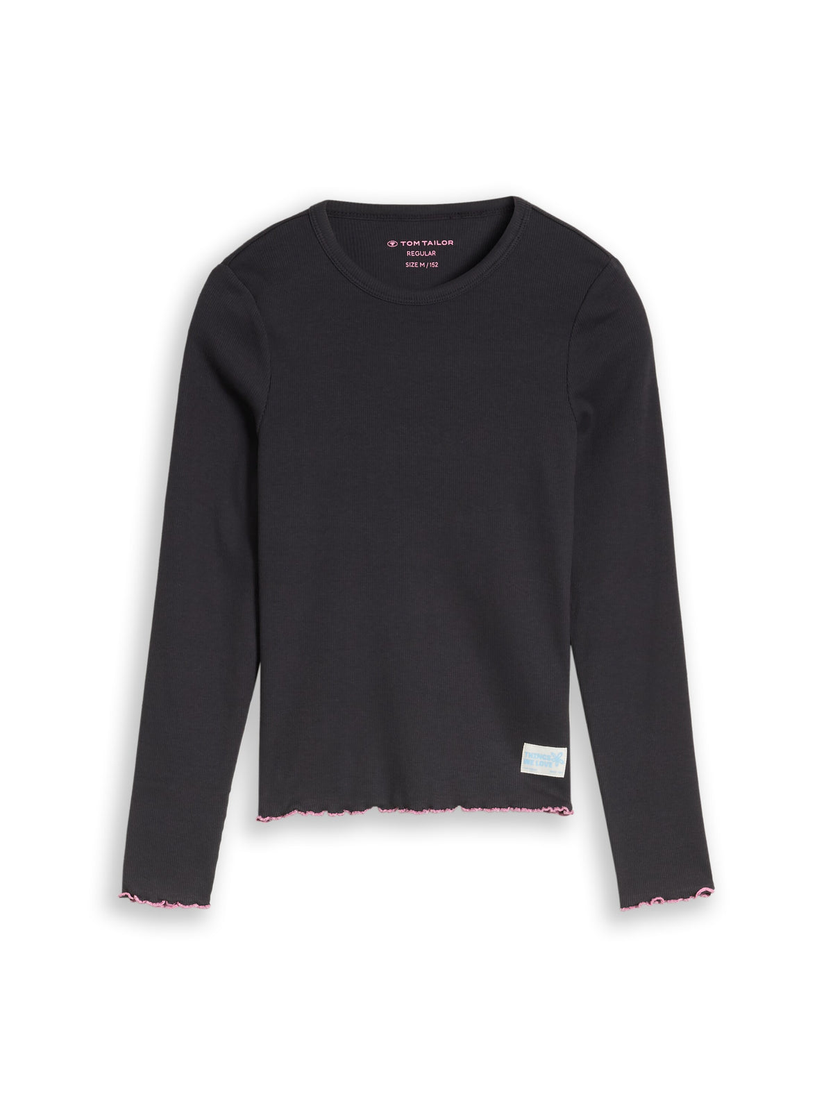 Langarmshirt mit Rippstruktur