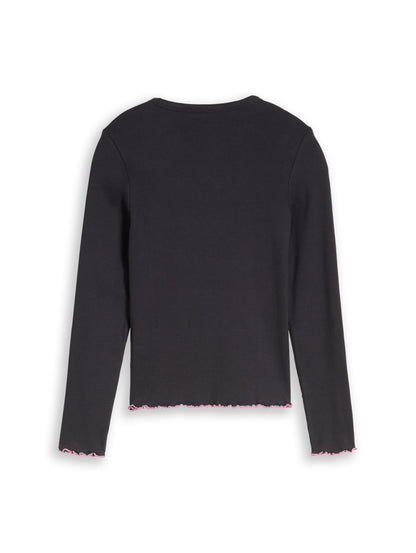 Langarmshirt mit Rippstruktur