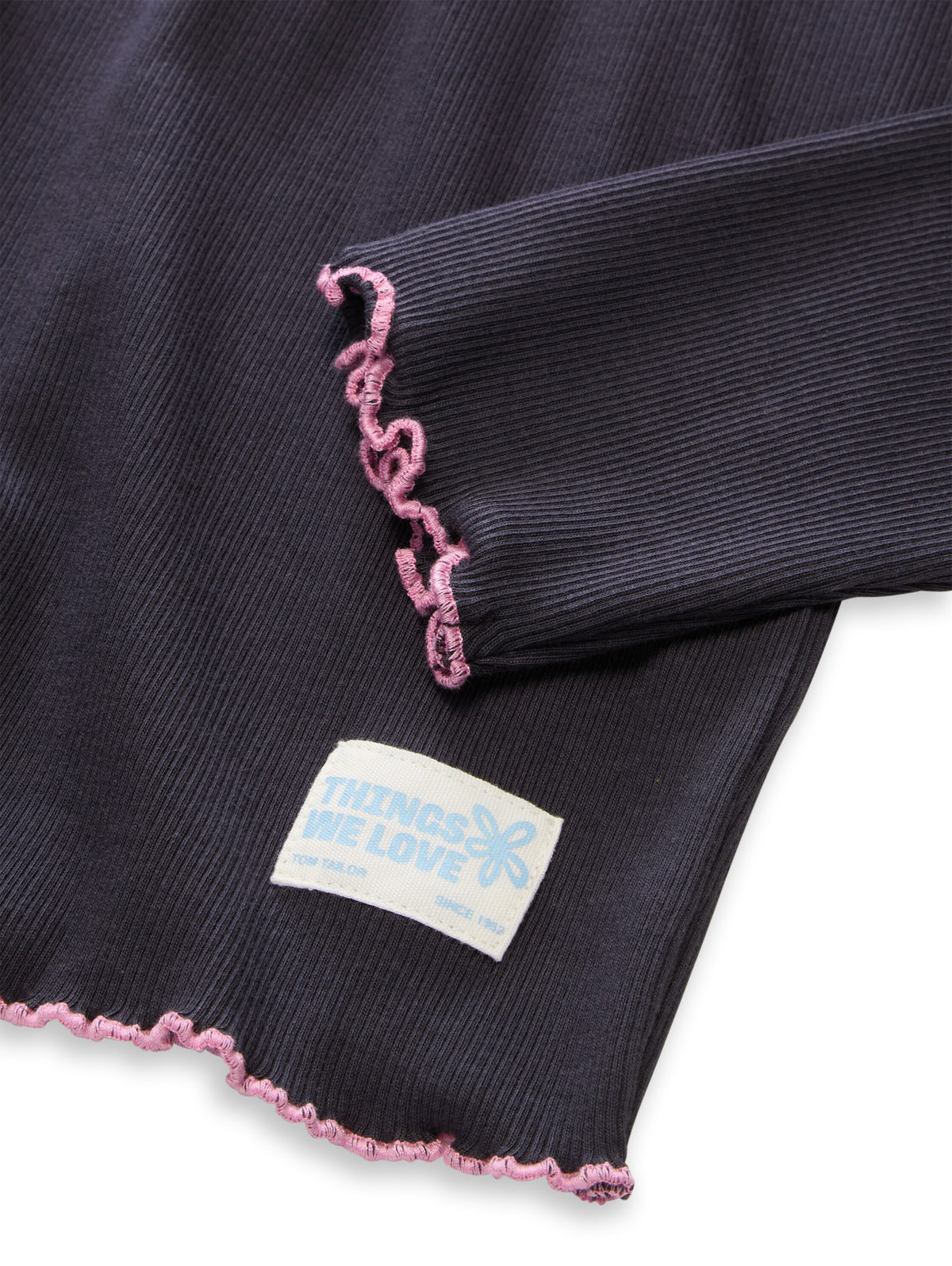 Langarmshirt mit Rippstruktur