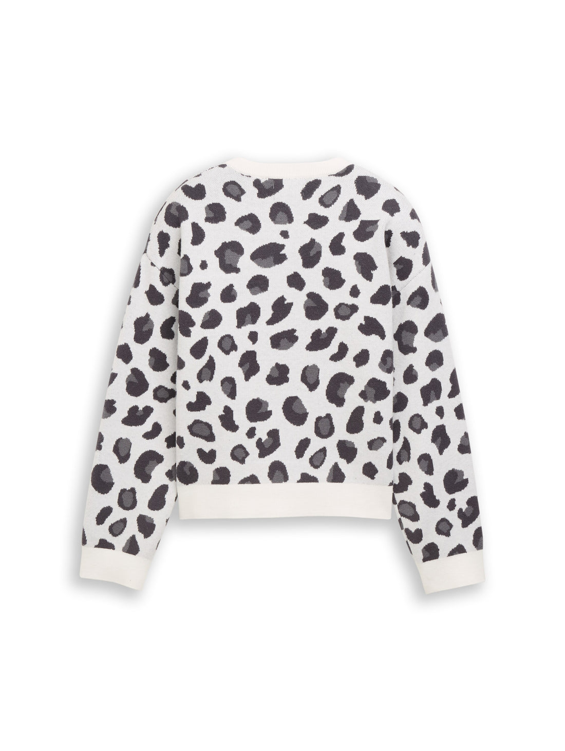 Jacquard Strickpullover mit Leo-Muster