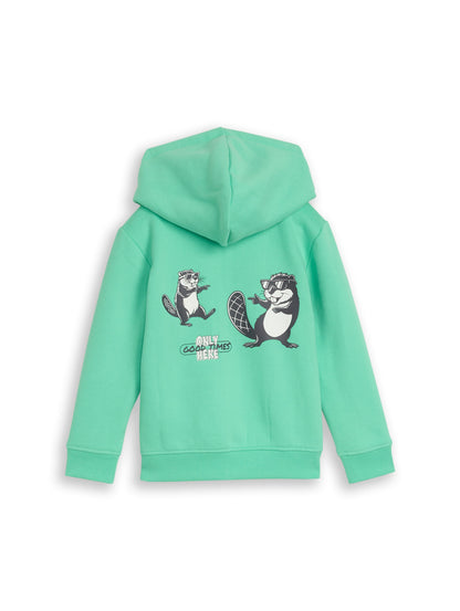 Hoodie Sweatjacke mit Rückenprint