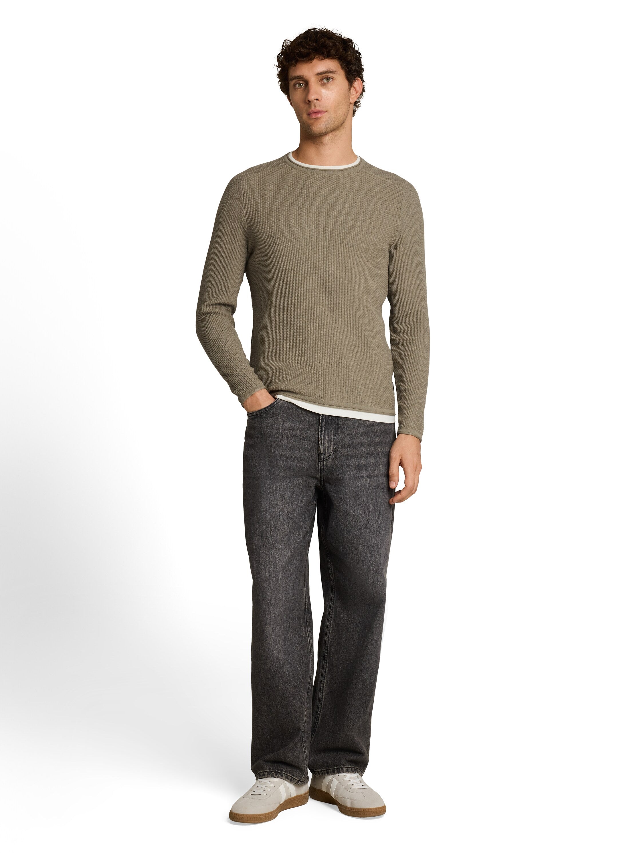 Strickpullover im 2-in-1-Look