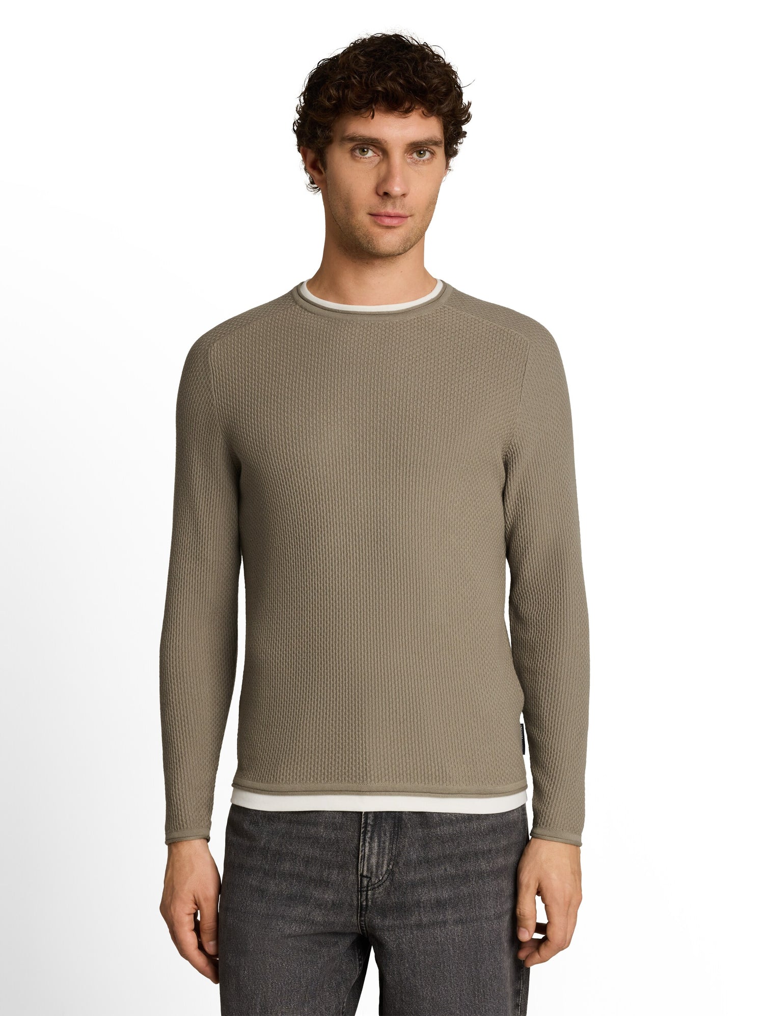 Strickpullover im 2-in-1-Look
