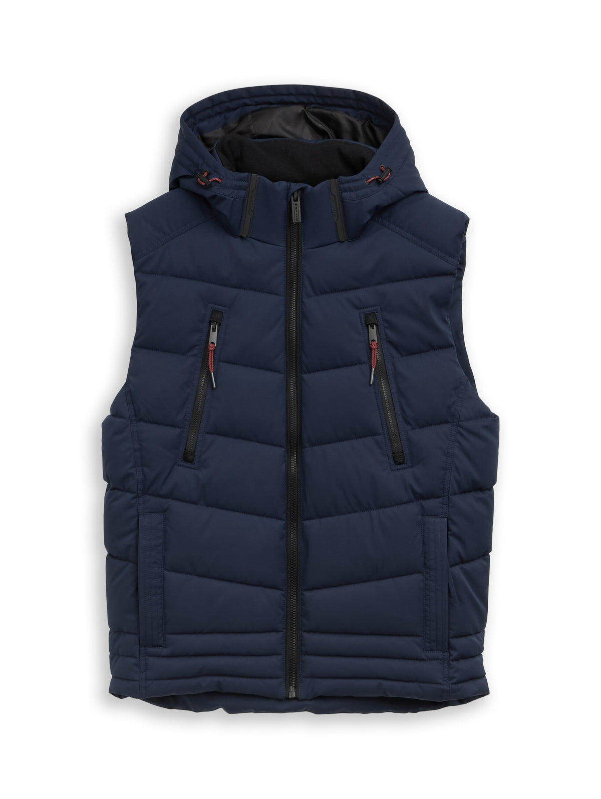 Puffer-Weste mit abnehmbarer Kapuze
