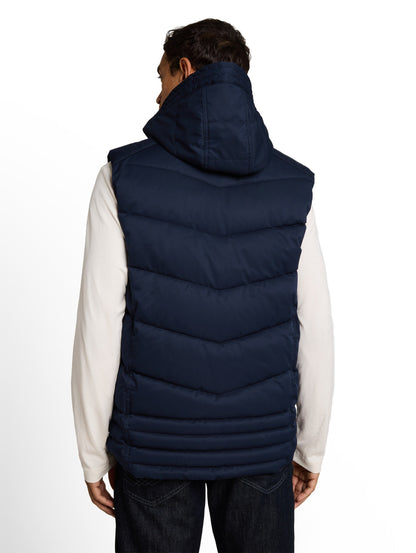 Puffer-Weste mit abnehmbarer Kapuze