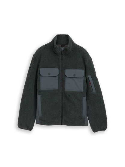 Teddy Jacke mit Taschen