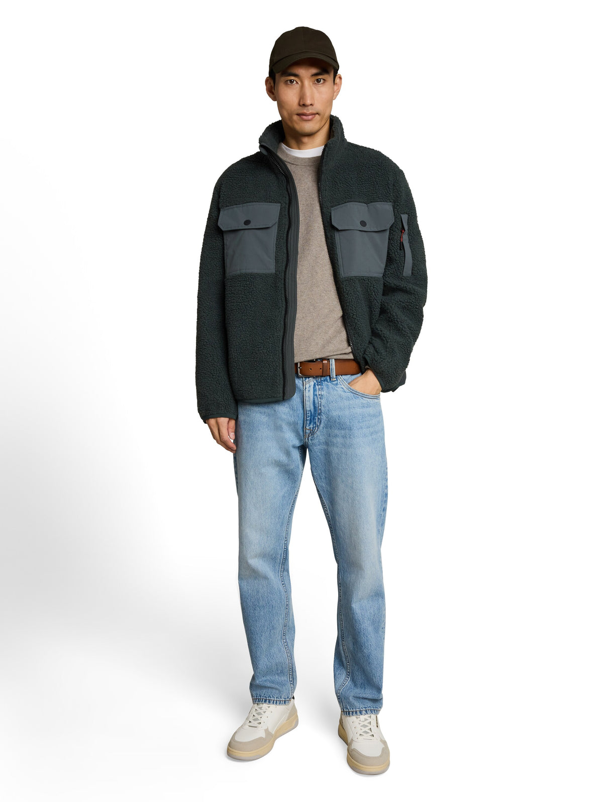 Teddy Jacke mit Taschen