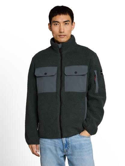 Teddy Jacke mit Taschen
