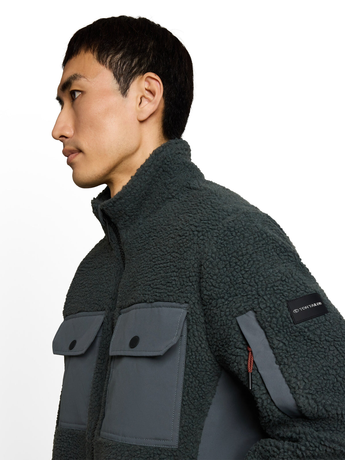 Teddy Jacke mit Taschen