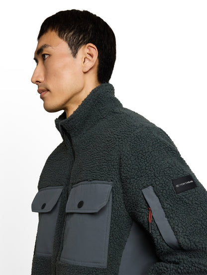 Teddy Jacke mit Taschen