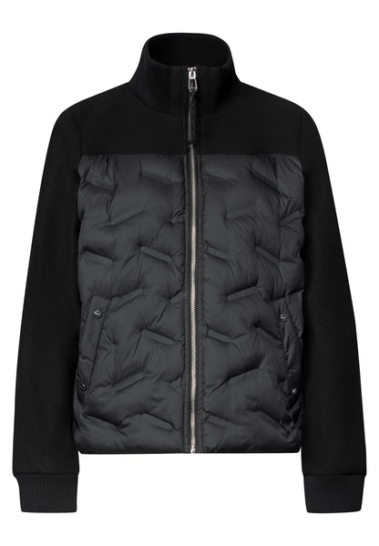 Strukturmix Jacke mit geklebter Steppung