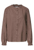 Langarm Bluse mit Rundhals und Rüschen