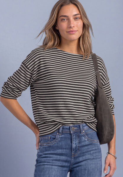 Langarm Shirt mit Elastikbund
