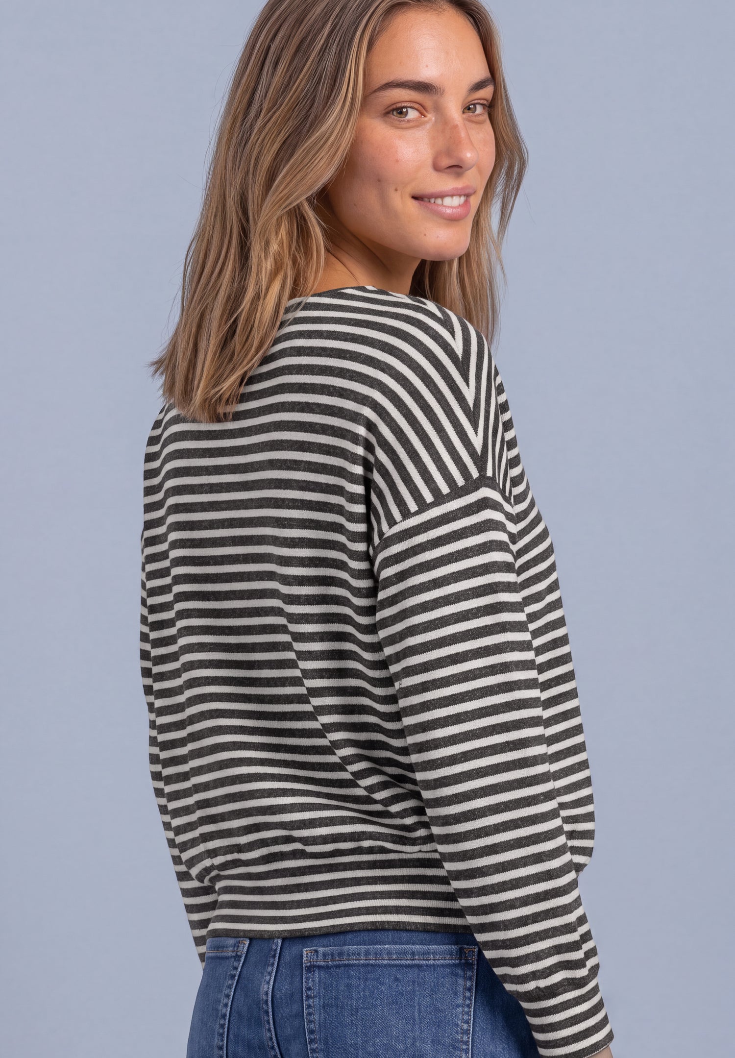 Langarm Shirt mit Elastikbund