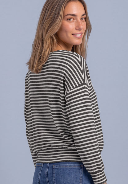 Langarm Shirt mit Elastikbund