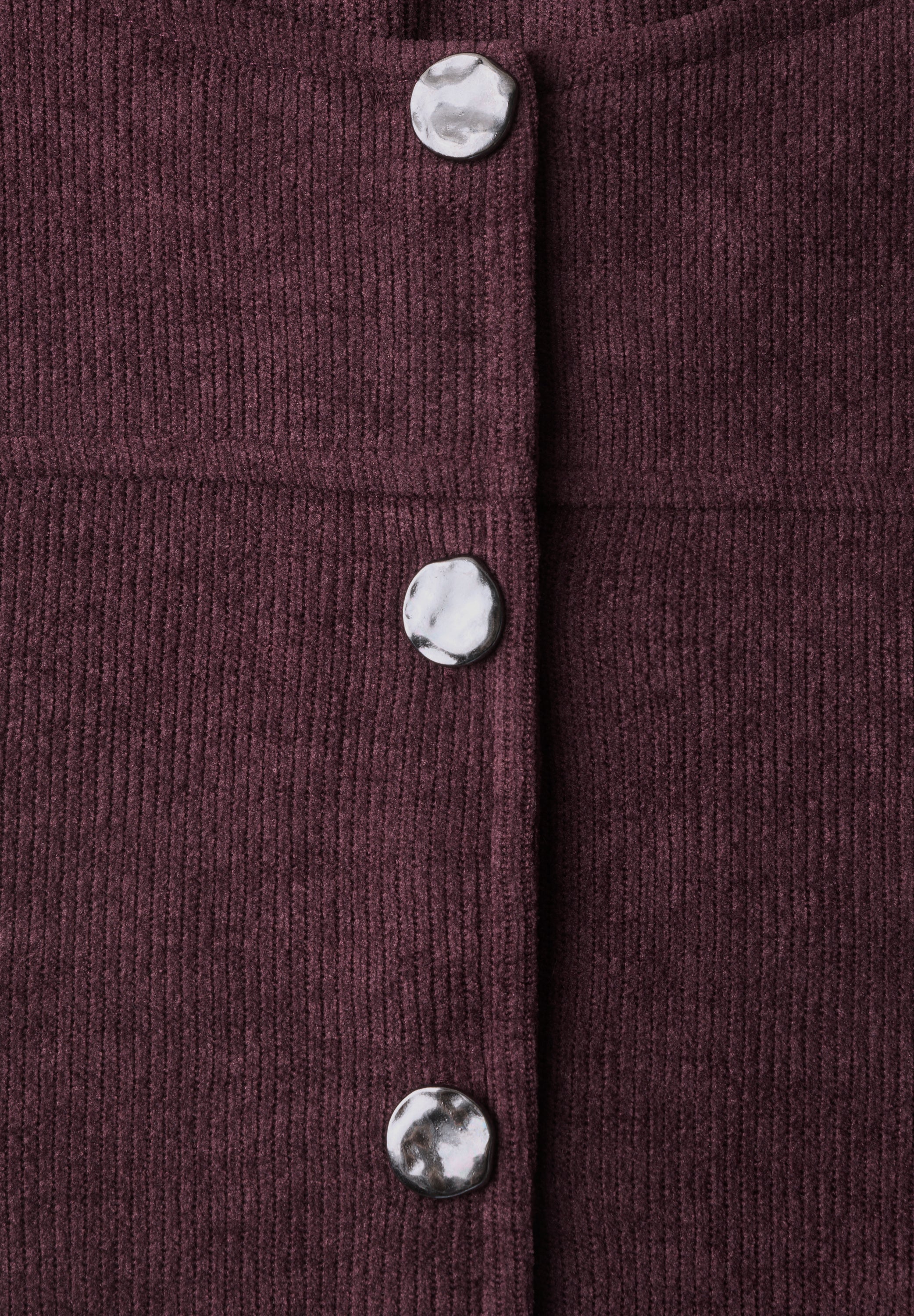 Langarm Jacke mit Rundhals und Knöpfen