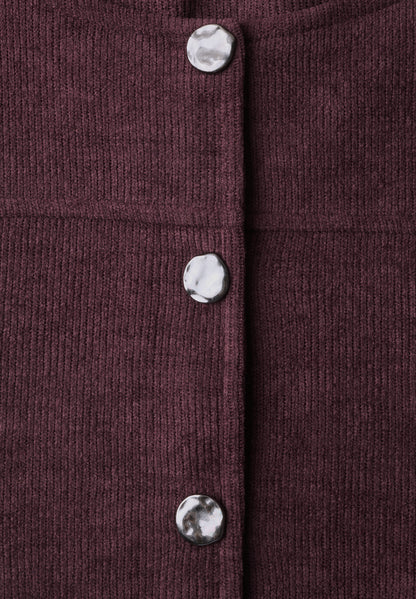 Langarm Jacke mit Rundhals und Knöpfen