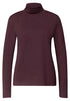 Langarm Shirt in Unifarbe mit Rollkragen