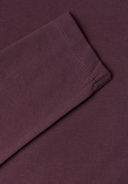 Langarm Shirt in Unifarbe mit Rollkragen