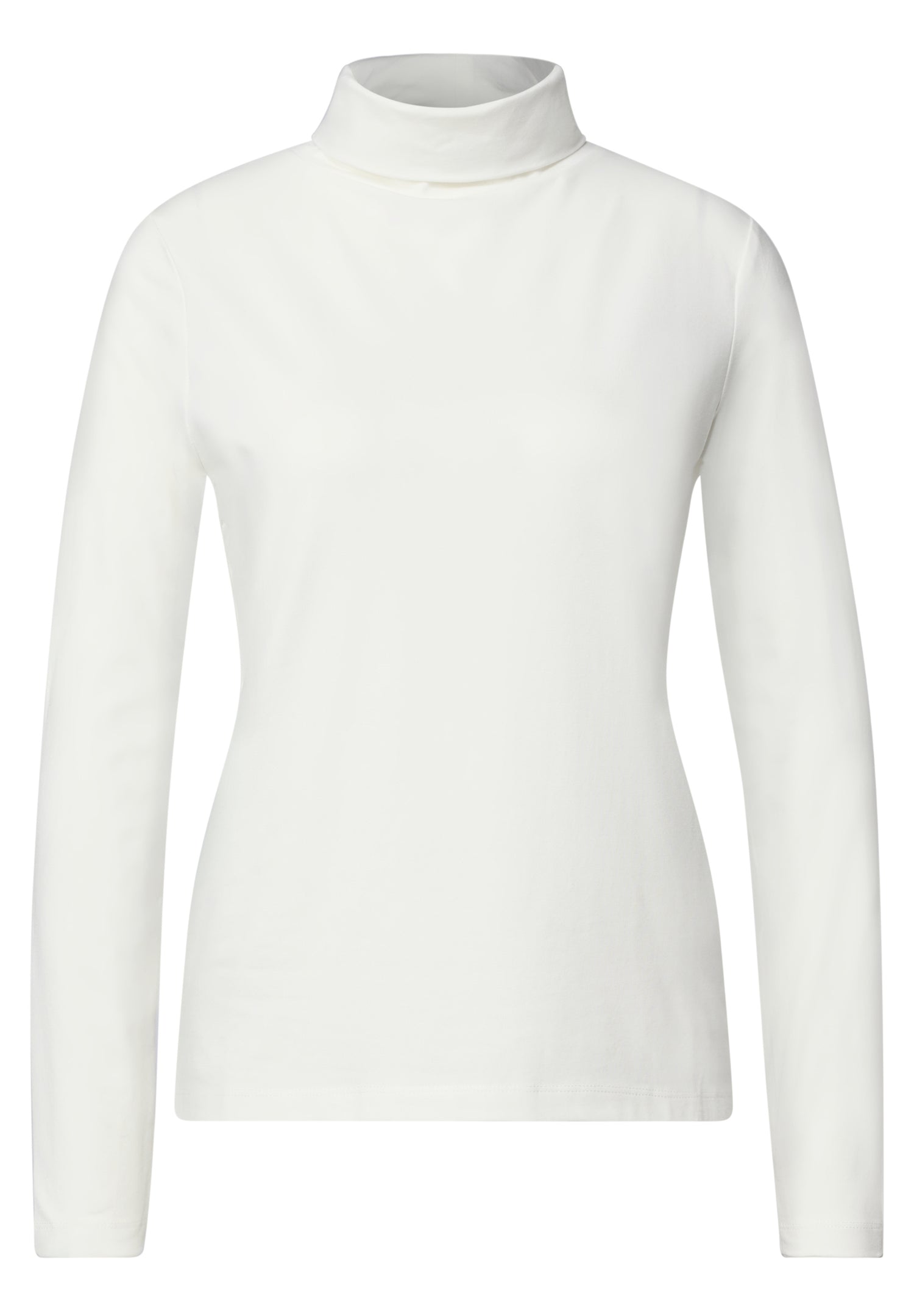 Langarm Shirt in Unifarbe mit Rollkragen