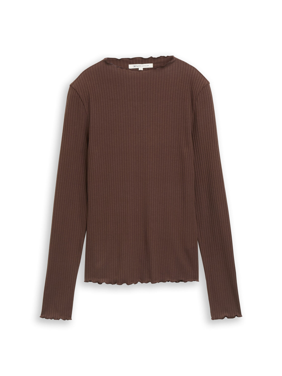 Langarmshirt mit Rippstruktur